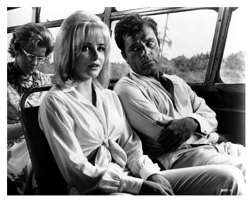 PV-2. "Iguana" stars Richard Burton and Sue Lyon, seen on a bus in Puerto Vallarta.