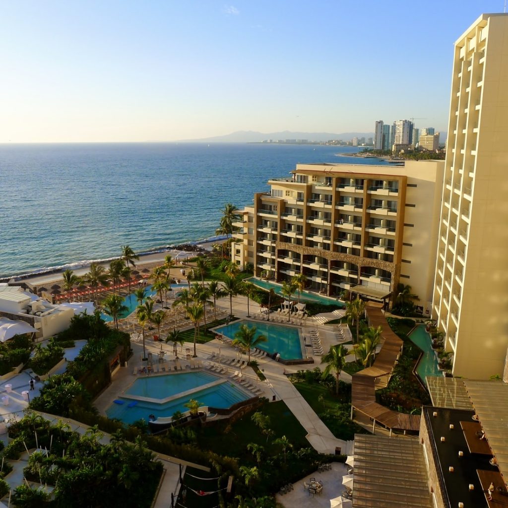 PV-3. Luxury hotels dot the beaches of Puerto Vallarta. Photo by Bob Schulman.
